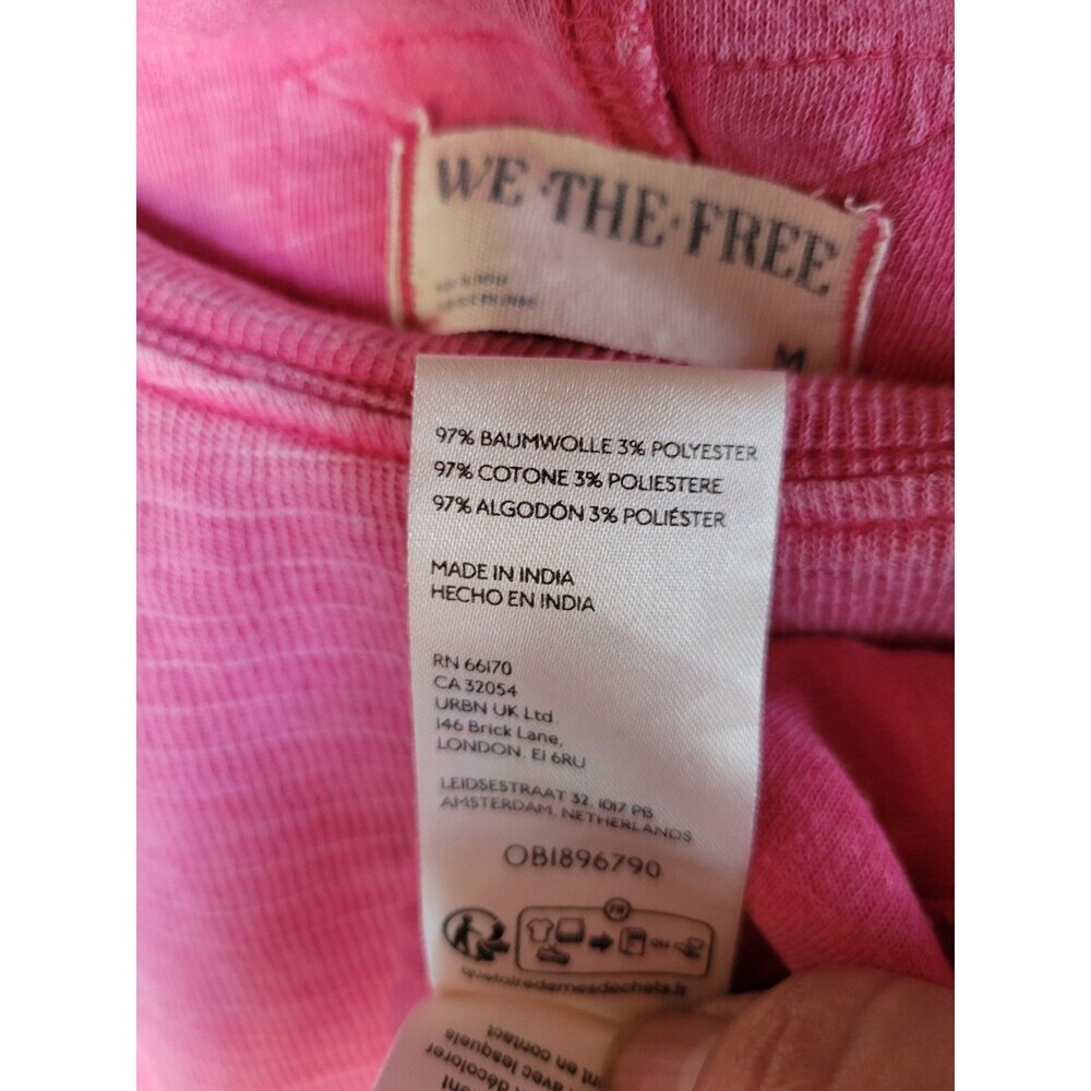 Free people we the free Women's Soul Oversized T-Shirt Size M Pink - Picture 11 of 13